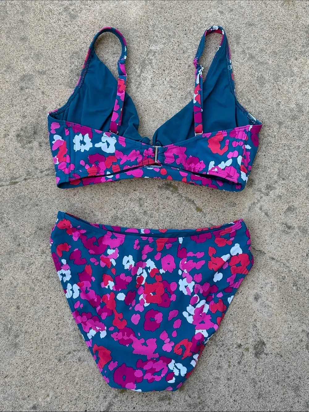 Birdsong Midnight Poppy Underwire Bikini Set Women's Bottom Size L / Top 38DDD